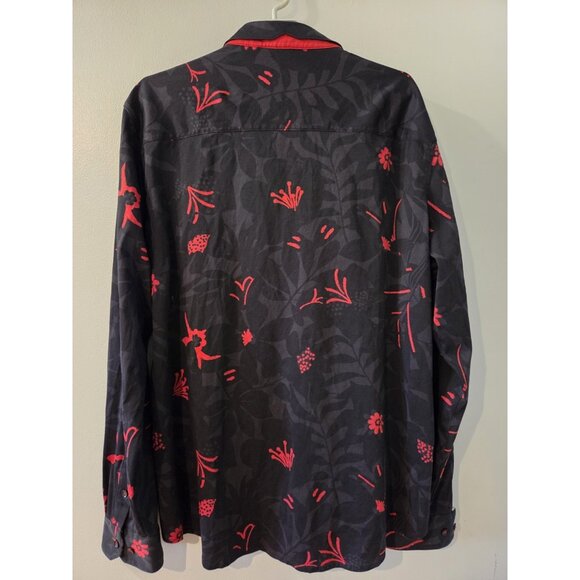 Au Noir Long Sleeves Men Shirt Size 6 Black And Red Pre-Owned - Picture 4 of 8